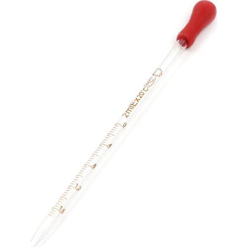 0.5ml/2ml/3ml Transparent Red Rubber Head Glass Dropper Glass Pipette Lab Dropper Pipet With Scale Line