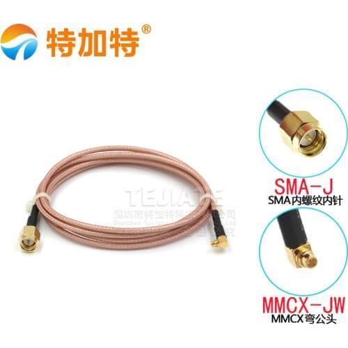 1PCS TEJIATE SMA Inner Screw Inner Pin To MMCX Bent Male/Female Header RF Adapter Cable RG316 Wire 0.08M~2M