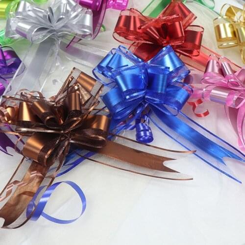 20PCS Beautiful Pull Bow Ribbon Gift Packing flower bow Bowknot Party Wedding Car Room Decoration Party DIY Festive Suppy