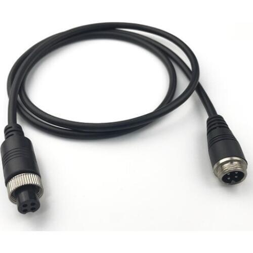 4Pin Connector Plug Power AV Video Extension Cable Male Female Line Car DVR Wire for Bus Reverse Parking Camera
