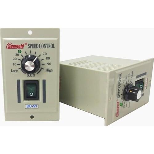 AC110V input DC governor permanent magnet brush motor controller output 24V36V60V 90V DC-51 can be connected to emergency stop