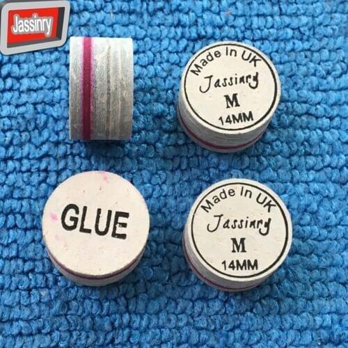 Free shipping 14mm Jassinry Billiards cue tips white and red 10pcs/lot 9layers pigskin Pool tips SS/S/M/H/HH Billiard Supplies