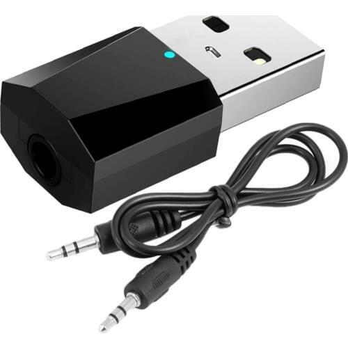 Wireless Car Mini Bluetooth Receiver Adapter Wireless Bluetooth Audio Receiver Music Speakers USB AUX Bluetooth Car Kit