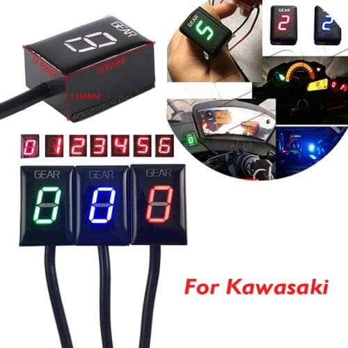 Motorcycle Digital Indicator Direct Mount 1-6 Speed LED Gear Display Holder for Kawasaki ER6N Ninja 250 Ninja 300 Z1000