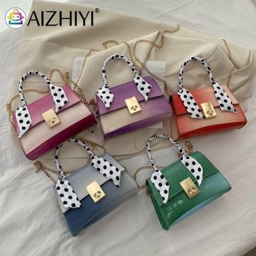 Ladies Bags with Alligator Pattern Print Designed Small Mini Handbags PU Leather Shoulder Crossbody Handbags