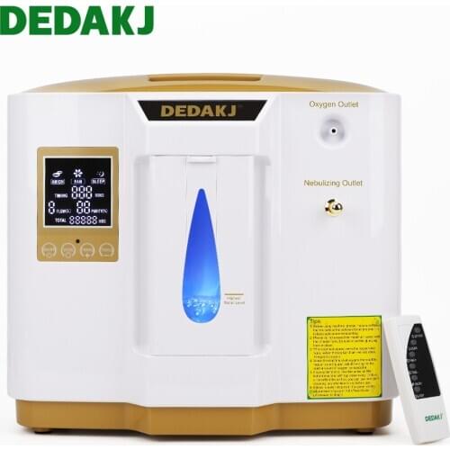 DEDAKJ 1L-7L Adjustable O2 Generator DE-1LW English Version O2 Generator with Extra 3PC filter