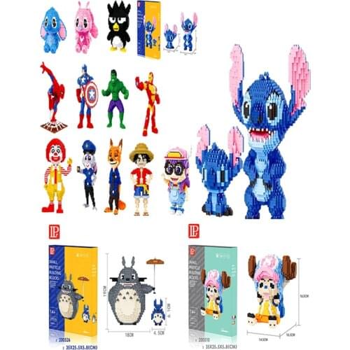 Disney 26styles Captain America Iron Man Building Block Toy Cartoon Anime Character Teaching Children Toy Gift