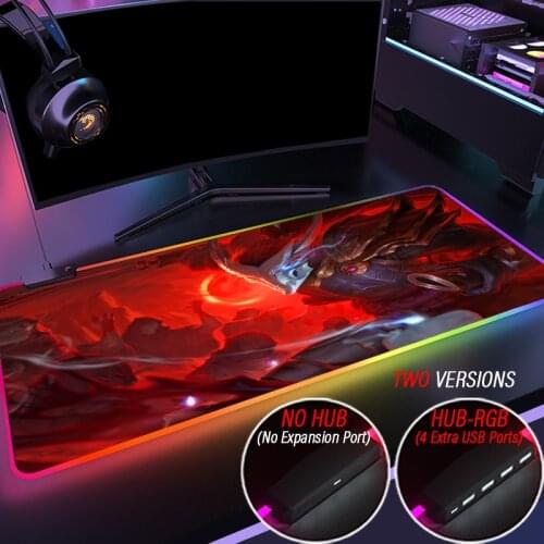 Custom DIY Pattern League of Legends Large RGB Gaming Mouse Pad LOL Anti-Slip Rubber Computer Keyboard LED MousePad For PC Desk