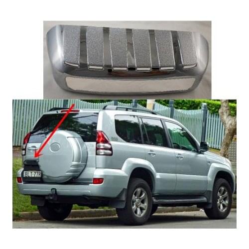 ABS Rear back License Plate Trunk Lid Cover For Toyota Land Cruiser Prado FJ120 2002-2009 Auto parts Trim