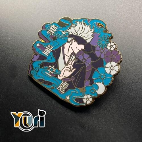 Yuri Limit Anime Jujutsu Kaisen Gojou Satoru Itadori Yuuji Ryoumen Metal Badge Brooch Pin Fan Collection Anime Gift Sa ME