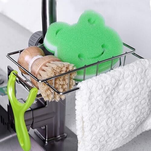 Multi-purpose Kitchen Holder Shelf Stainless Steel Faucet Rack Durable Rust-proof Storage Rack For Kitchen Bathroom