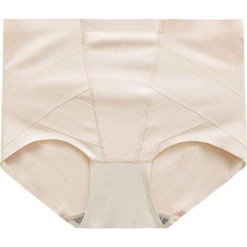 New antimicrobial middle waist triangle abdomen pants girdle lift buttock shape beauty body plus size underwear women