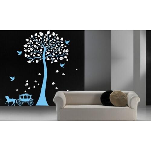 Personalized Color Tree Wall Stickers COT SIDE TREE FOR Nursery Kids Room DIY Removable Wall Decal Removable Wallpaper SA385
