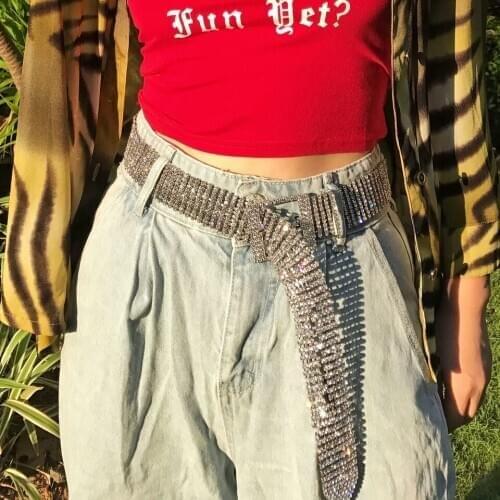 Luxury Female Silver Belt Waist Chain 10 Rows Full Rhinestone Ladies Shiny Diamond Waist Belt Waistband Party Dress Accessory