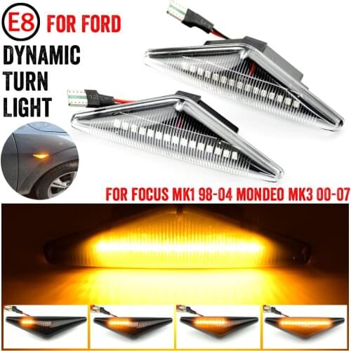 Superb LED Dynamic Turn Signal Side Marker Light For Ford Mondeo MK3 2000-2006 Focus MK1 1998-2004 Auto Accessories