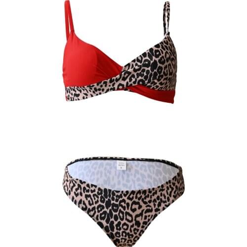 Quanss Leopard Print Sexy Brazilian Bikini Two Piece Set Push Up Swimsuit Womens Summer Beach Bathing Suit Female Swimwear 2021