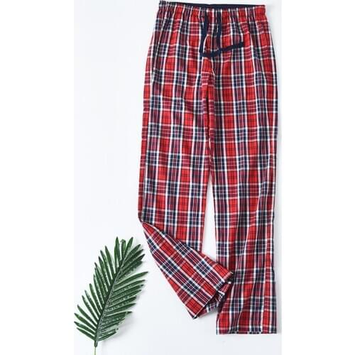 Spring and autumn men fashion slim multi-color print elastic waist cotton lounge pants male trendy plus size casual sleep bottom