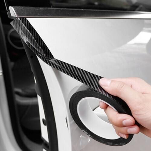 5D Car Stickers Carbon Fiber Vinyl 3D Stickers Waterproof Film Automobiles Door Bumper Protector Interior Decoration Accessories
