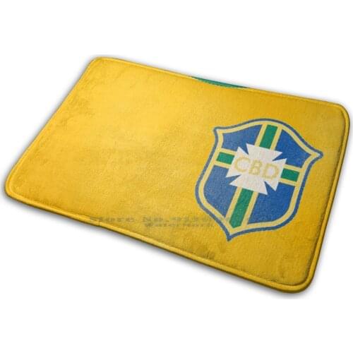 National Team Vintage Football Shirt , Retro Soccer Jersey , Old Brazil Kit , Pelé Shirt , 1970 , Mat Rug Carpet Anti-Slip