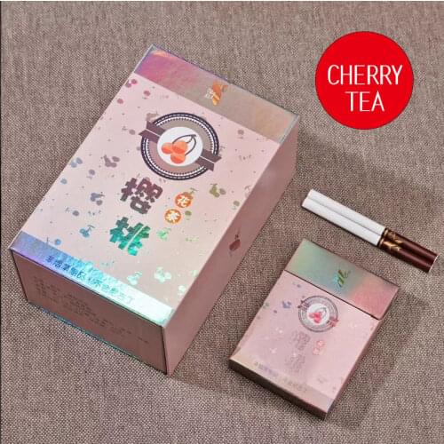 Cherry apple lemon coffee Fruits flavor Tea Cigarette Herbal Cigarettes Healthy No Nicotine Tobacco free Health quit smoking