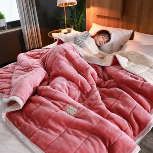 High Quality Super Warm Blanket Luxury Thick Blankets For Beds Fleece Blankets Throws Winter Bed Cover