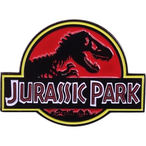 Jurassic World Badge Dinosaur Clever Girl Enamel Brooch Pins Badge Lapel Pins Brooches Alloy Metal Fashion Jewelry Accessories