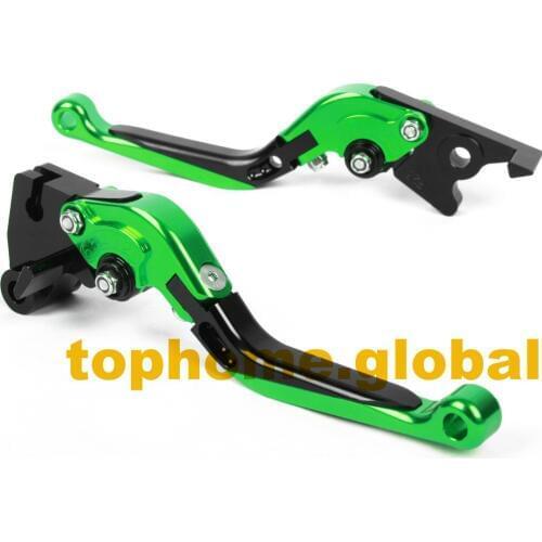 Green&Black Motorbike Accessories CNC Foldable&Extendable Brake Clutch Levers For Kawasaki KLE500 1991-2007 1992 1993 1994 1995