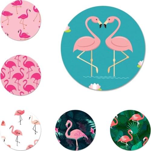 58mm My Pink Flamingo Icons Pins Badge Decoration Brooches Metal Badges For Clothes Backpack Decoration