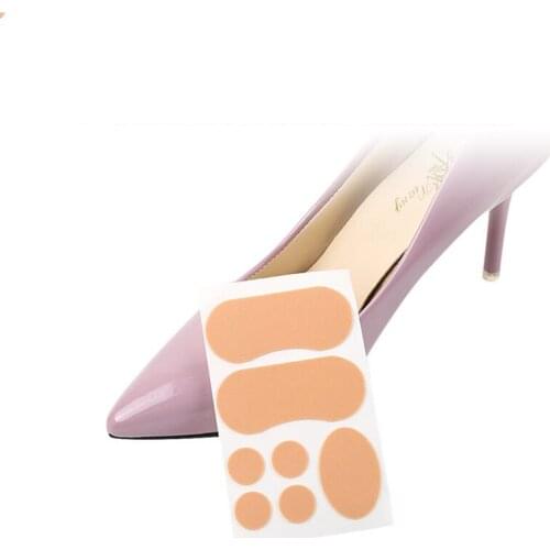 1set Heel Back Stickers Slip Resistant Anti-wear Shoes Sticker Foot Care High Heel Insert Pads Insole Pain Stress Relief
