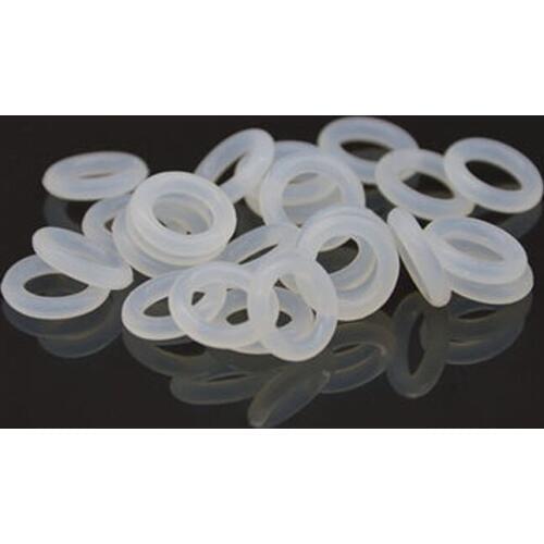 1pcs 5mm wire diameter white silicone O-ring outer waterproof insulation rubber band 220mm-250mm outer diameter