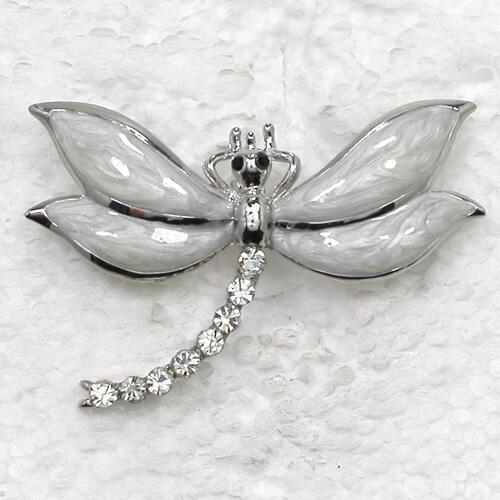 12pcs/lot Wholesale Fashion brooch Dragonfly Enamel Rhinestone Pin brooches C101981