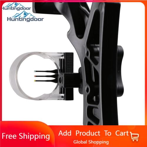 3 Pin Fiber Optics Plastic Archery Bow Sight for Recurve Bows and Compound Bows