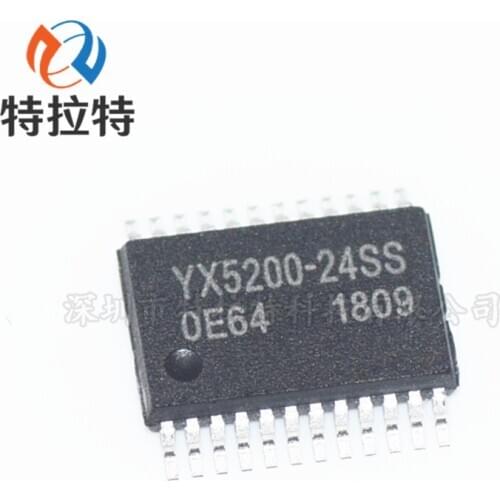 5pcs YX5200-24SS YX5200 Serial mp3 spots feature MP3 programs can be linked to U disk TF card SD card chip YX520024SS IC