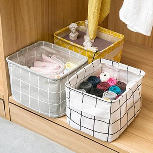 8% Hot Sales!!! Foldable Desktop Underwear Storage Box Cosmetic Basket Stationery Container