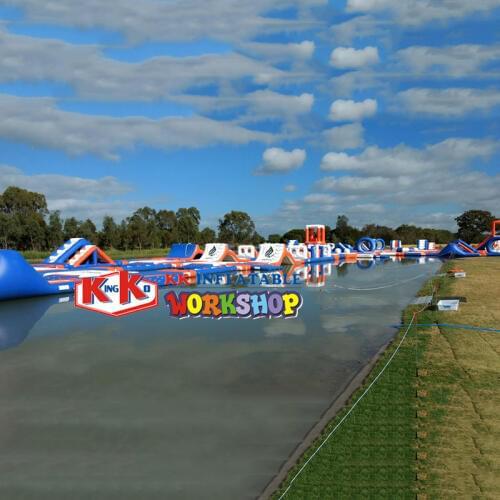 80*45m 0.9mm Plato Material PVC Giant Adult Floating on Sea/ Lake Inflatable Water Park