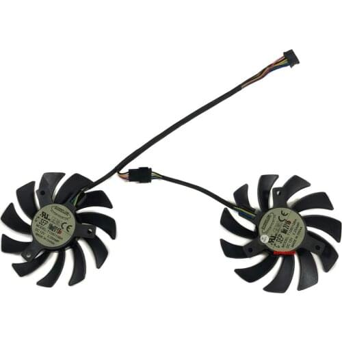 2Pcs/set GPU Graphics Fan T128010BH FD7010H12S VGA Video Cooler For ASUS HD7770 R7 260X Video VGA Card Cooling
