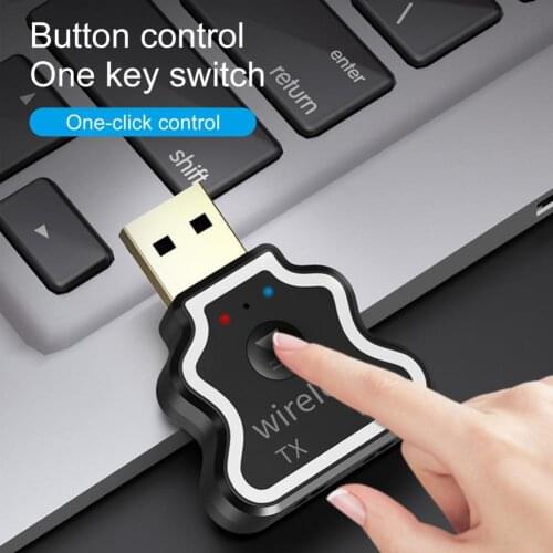 M10 Bluetooth Transmitter Ambient Light 3.5mm Metal 20m Signal USB Bluetooth Adapter for Computer Car Home TV Headphones