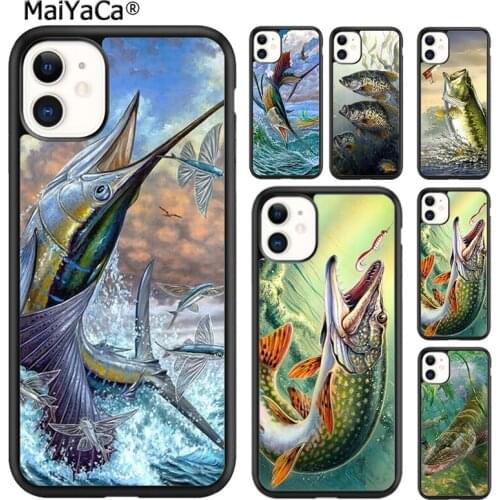 MaiYaCa CARP FISHING FISH Printed Phone Case For iPhone 5s SE 6 6s 7 8 plus X XR XS 11 12 pro max Samsung Galaxy S8 S9 S10 shell