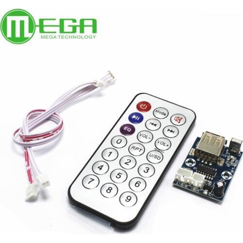 Mini micro Lossless music decoder WAV+MP3 Decoding board 12V player USB sound card MP3 board+remote control Integrated Circuits