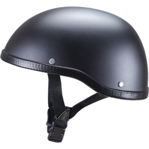 Motorbike Protection Retro Driver Half Helmet Scooter Cap Matte Black Helmet Nylon Y-Strap