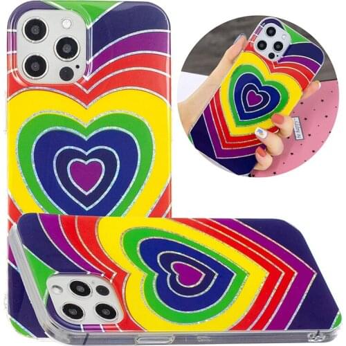 Soft TPU Case For iPhone 12 Pro Cute Cover For iPhone12 Flower Butterfly Marble Printing Back Skin