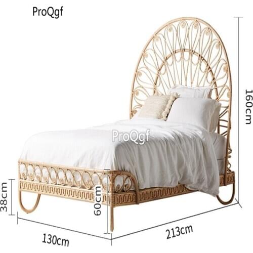 Ngryise 1 Set 130*213cm minshuku children rattan bed