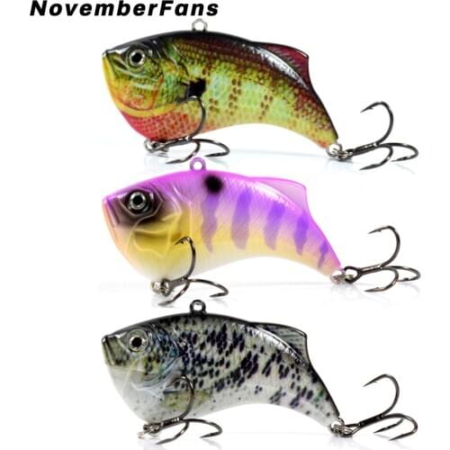 NovemberFans VIB Bait Fishing Lure 6.5cm 14g Hard Plastic Rattle Strong Hooks Wobbler Bass Fishing Tackle