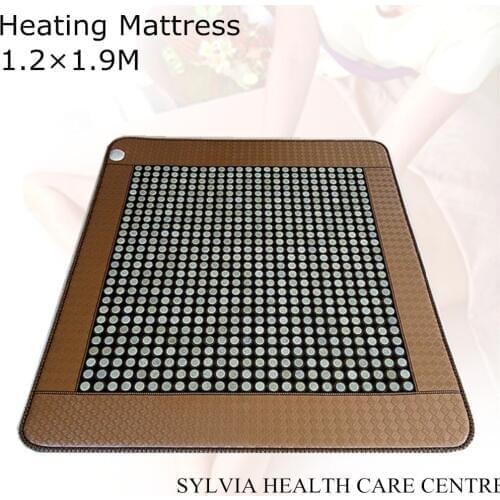 NEW Produsts Natural Tourmaline bed Mat Heat Jade Mat Beauty Mattress Jade good sleep with eye cover Heat 10-70 Celsius 1.2X1.9M