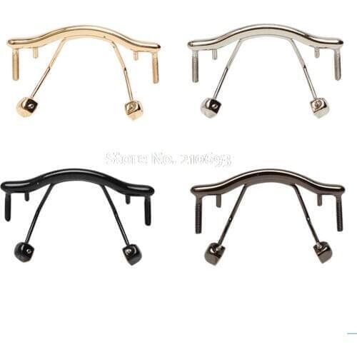 1pc glasses nose pad arm metal rimless optical frame bridge nose pad holder eyewear accessory eyeglasses bridge Black Gold