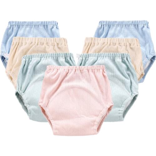 Newborn Diapers Summer Baby Shorts Solid Color Pants Waterproof Changing Pad Cotton Nappies Kids Panties Reusable Underwear