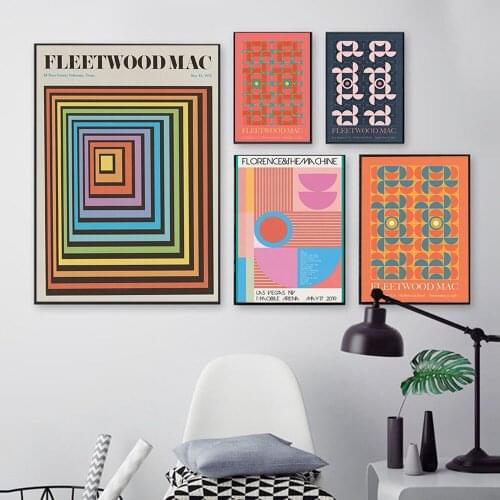 Fleetwood Mac Poster Popular Music Album Hip Hop Rap Star Pop Art Painting On Canvas Abstract Geometric Picture Gallery Decor