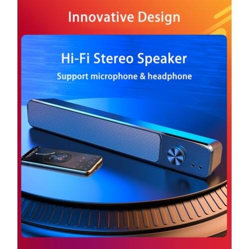 2021 New Soundbar Wireless Computer Speakers With Free Microphone 2021 New Bluetooth Speakers Computer Coluna Subwoofer Boombox