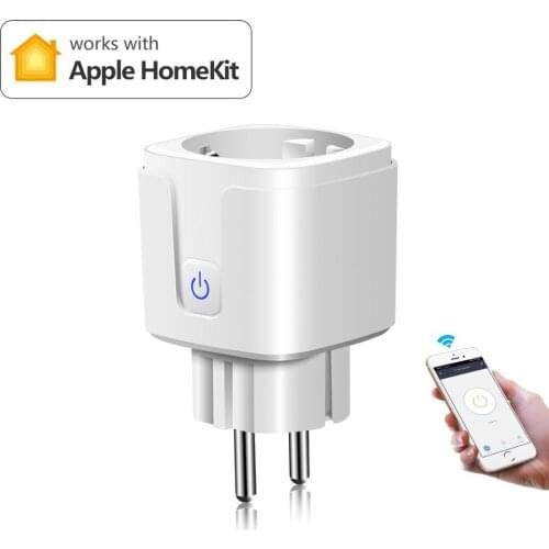 Smart Socket Wifi Homekit Smart Home Control Power Adapter Smart Plug EU Standard 15A AC 90-250V for Apple IOS Device