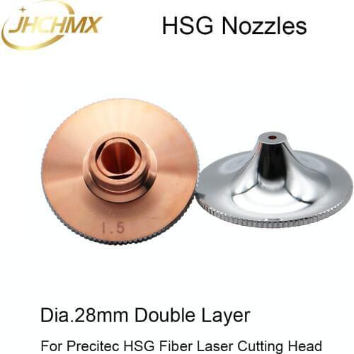 High Quality 10pcs/lot Precitec HSG Laser Nozzles Double Layer Caliber 1.0-3.5mm For HSG Precitec Fiber Laser Cutting Machines
